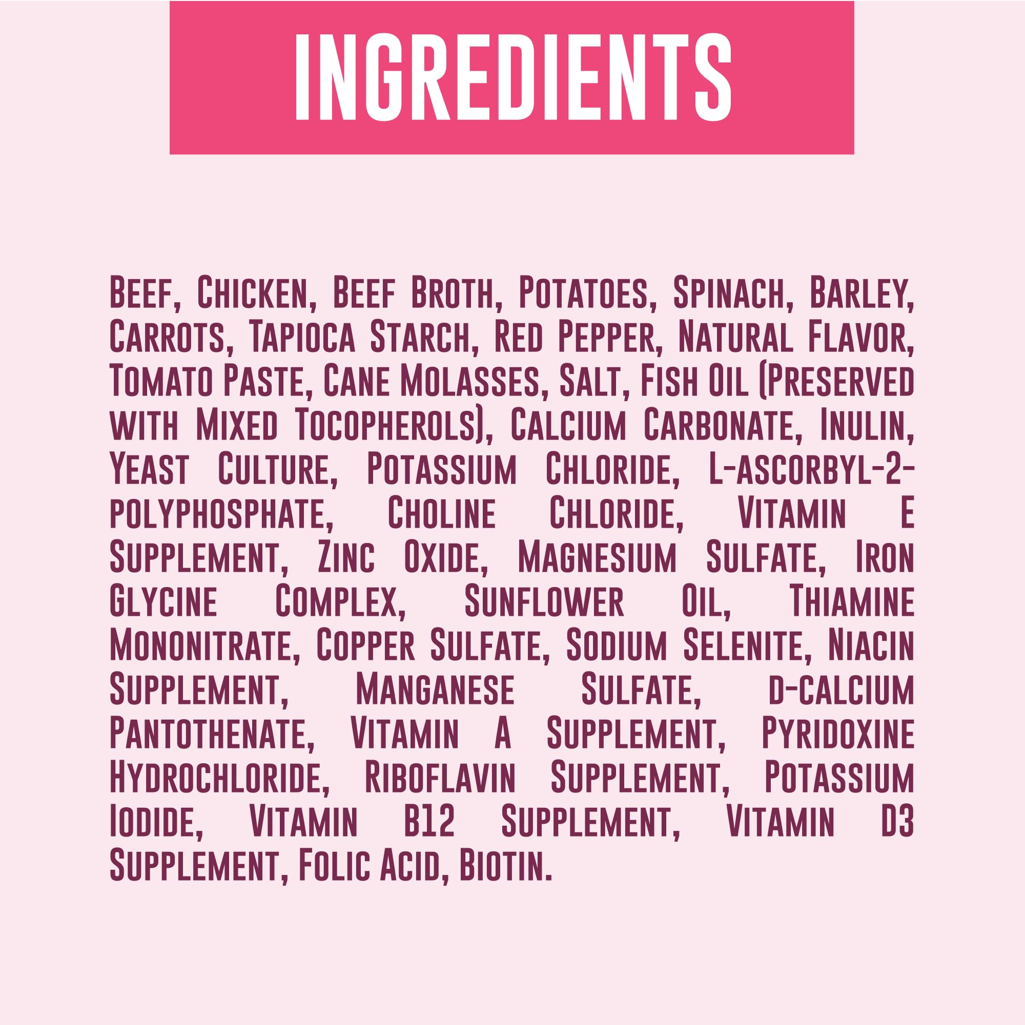Your PET'S Kitchen producido en EE. UU. con ingredientes de origen selecto.