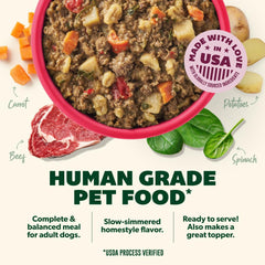 Your Pet's Kitchen verduras visibles y textura atractiva en la bolsa.