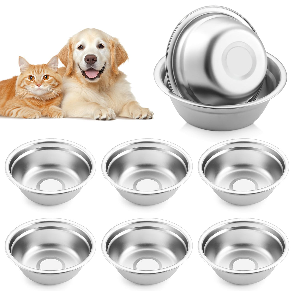 YSBJKWCF cuenco de acero inoxidable para perros, fácil de limpiar.