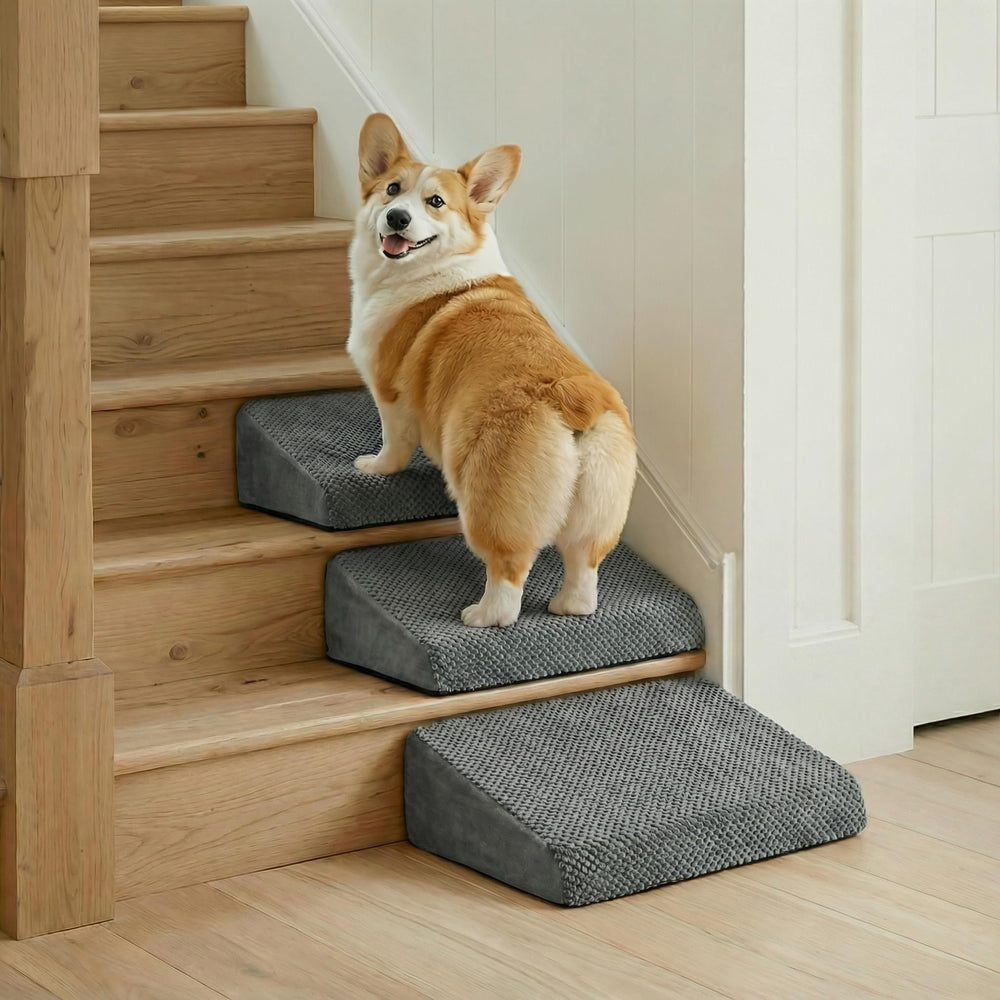 YU YUSING rampa para perro 40D con inclinación suave, ayuda a subir sin esfuerzo.