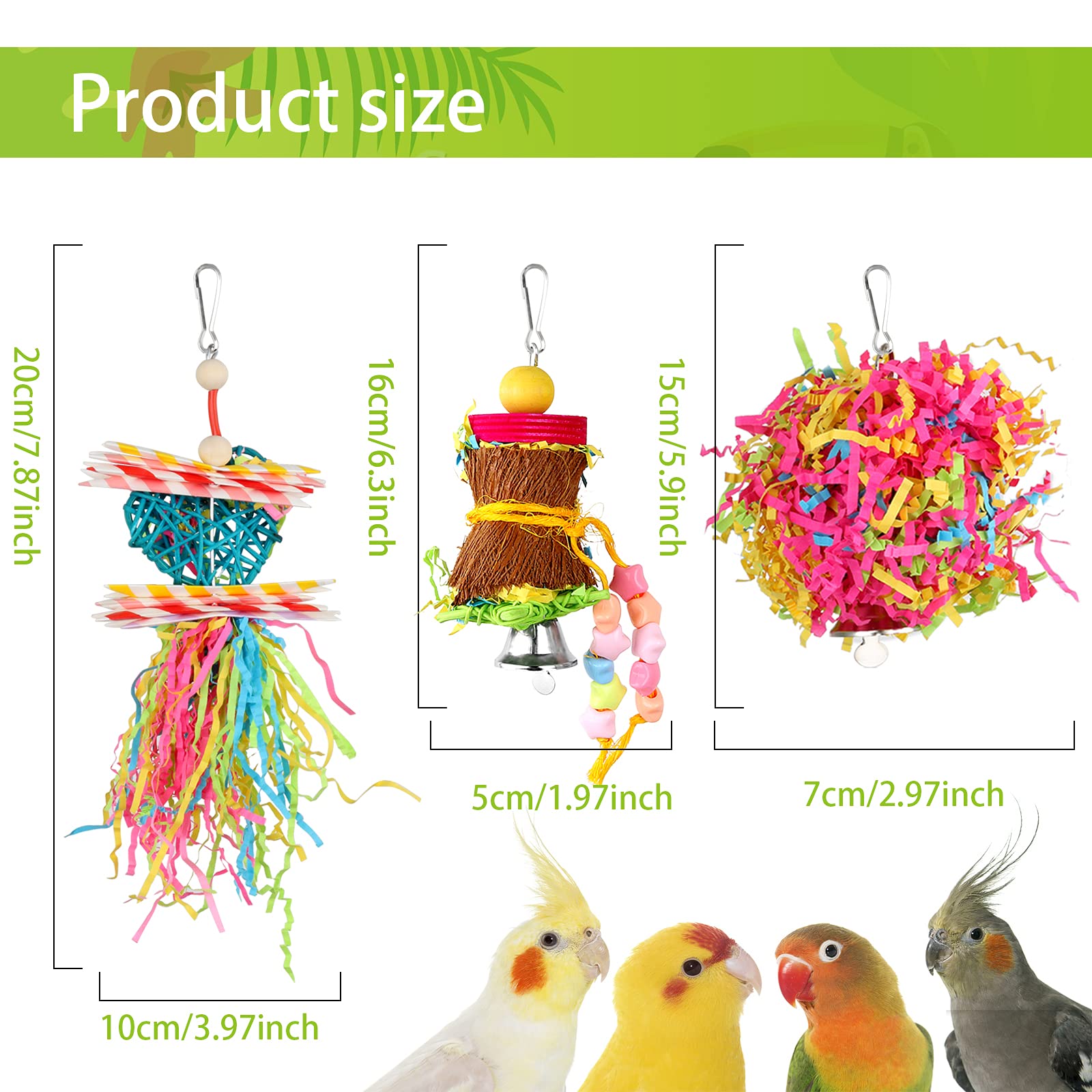 Juguete YUEPET con colgante interactivo para aves pequeñas y diversión.