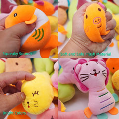 Juguetes peluche variados para estimular la curiosidad de tu cachorro.