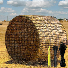 YUNPHDA, red de heno 5x5ft, facilita consumo lento y evita desperdicios de pacas.