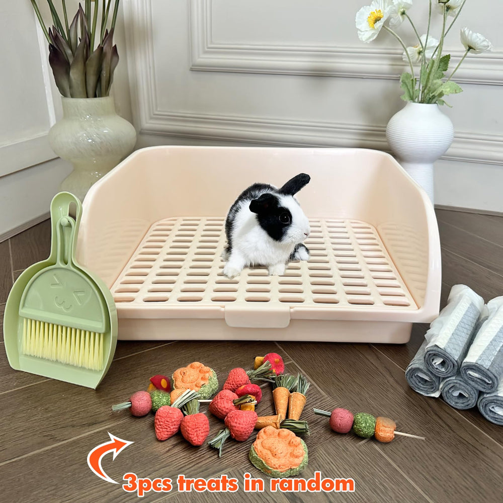 Yuoaes bandeja lavable para conejo facilita desarme y lavado rápido.