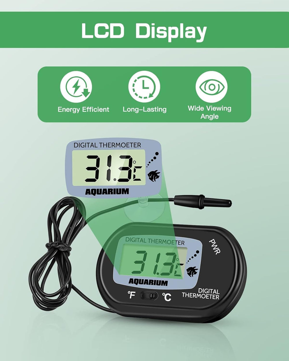 Zacro Petbank cubre un rango amplio de temperatura para acuarios y terrarios.
