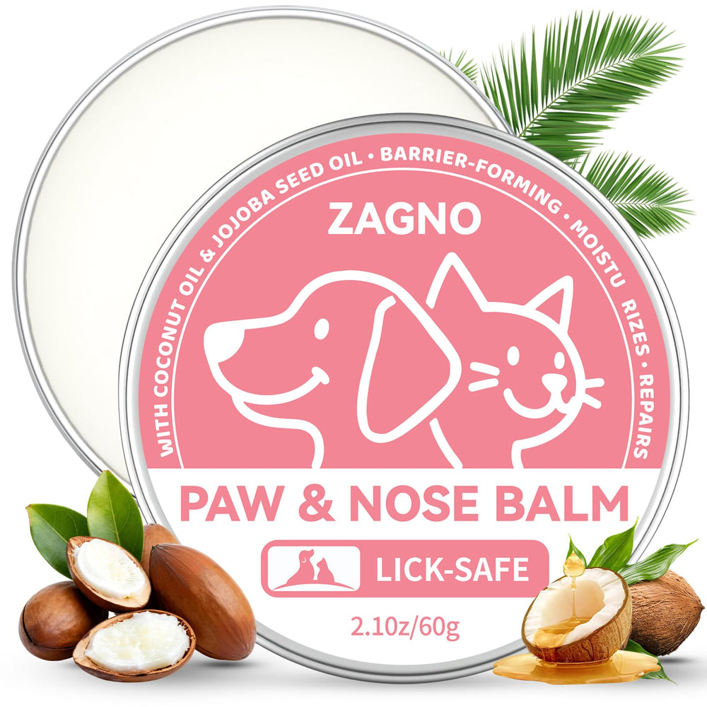 Bálsamo ZAGNO para patas de perro, envase práctico y seguro.