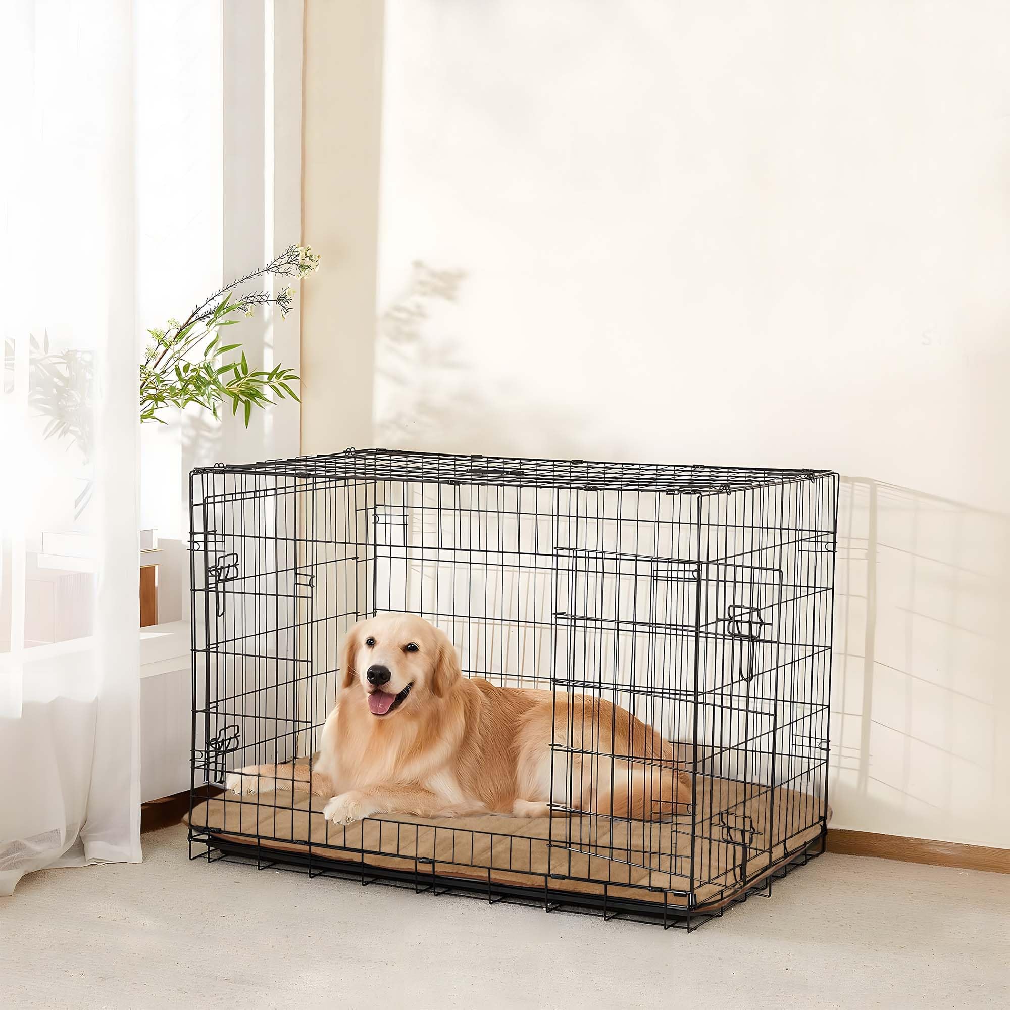 ZAKAPAWS cama-perro-khaki-41x27, color neutro y versátil para el hogar.
