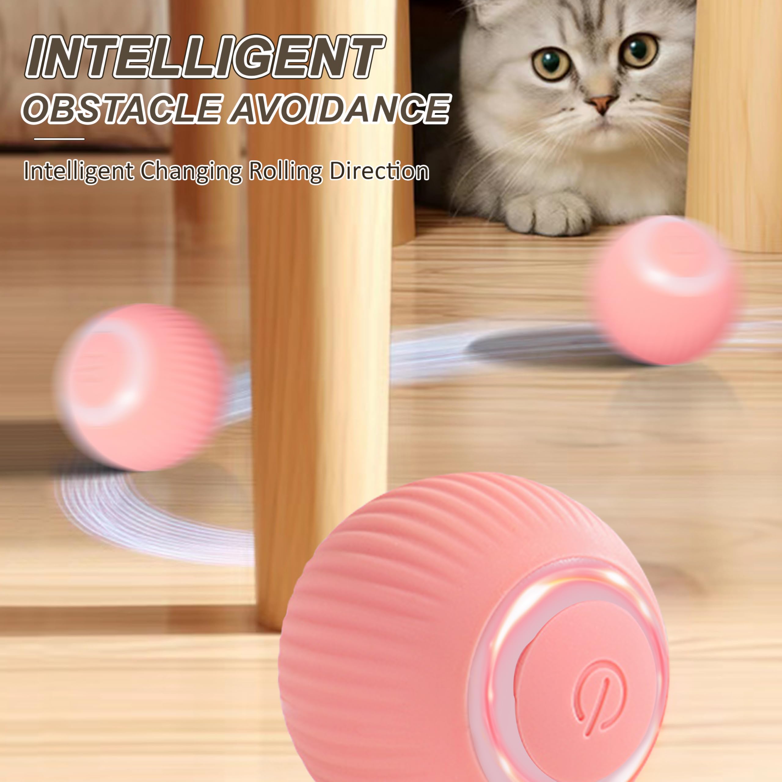 ZALBYUY Juguete para gatos rodante inteligente que estimula la curiosidad