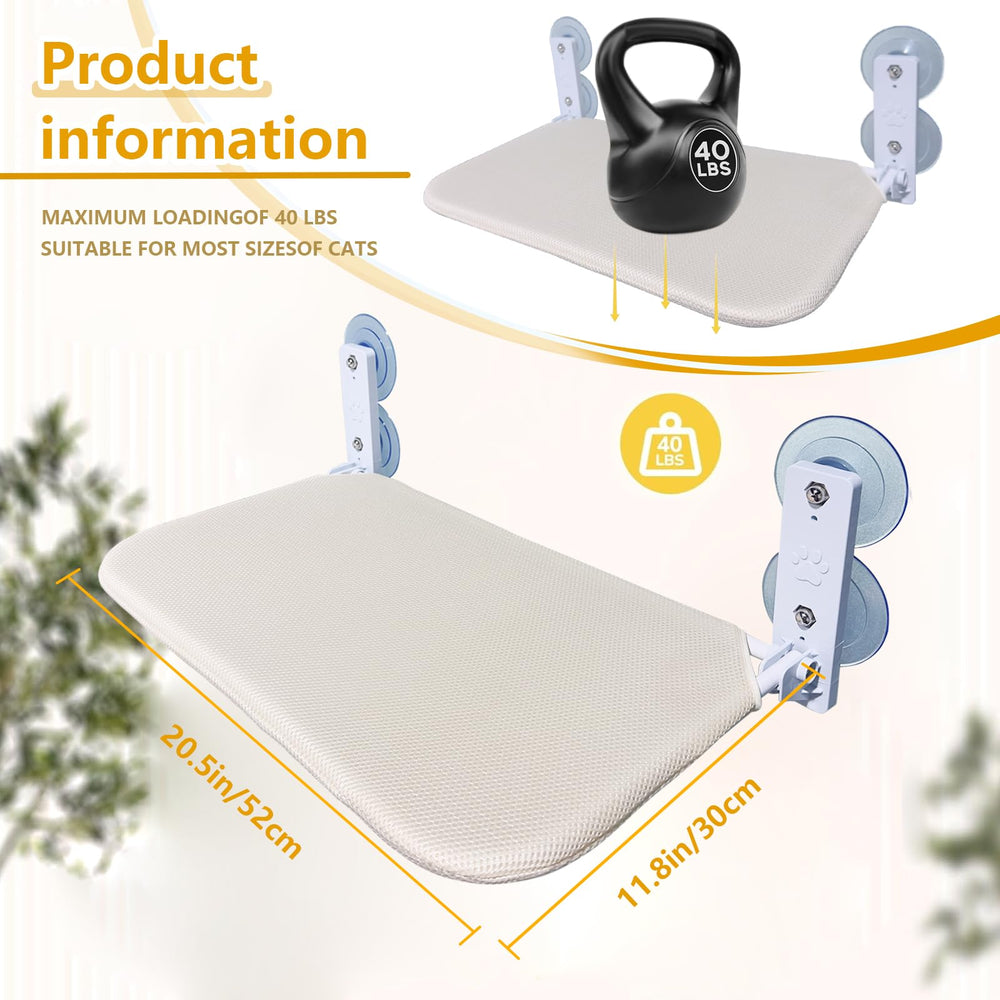 ZBUQ gato-hamaca-ventana-plegable facilita almacenamiento cuando no se usa.