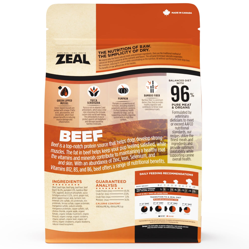 ZEAL Canadá proteína de alta calidad con carne y órganos para soporte muscular