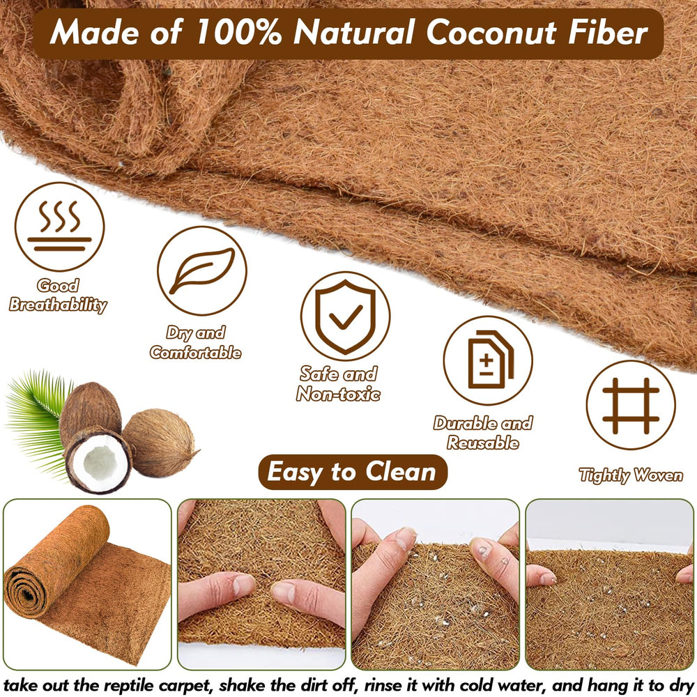 ZeeDix alfombra coco cortable para adaptar al terrario
