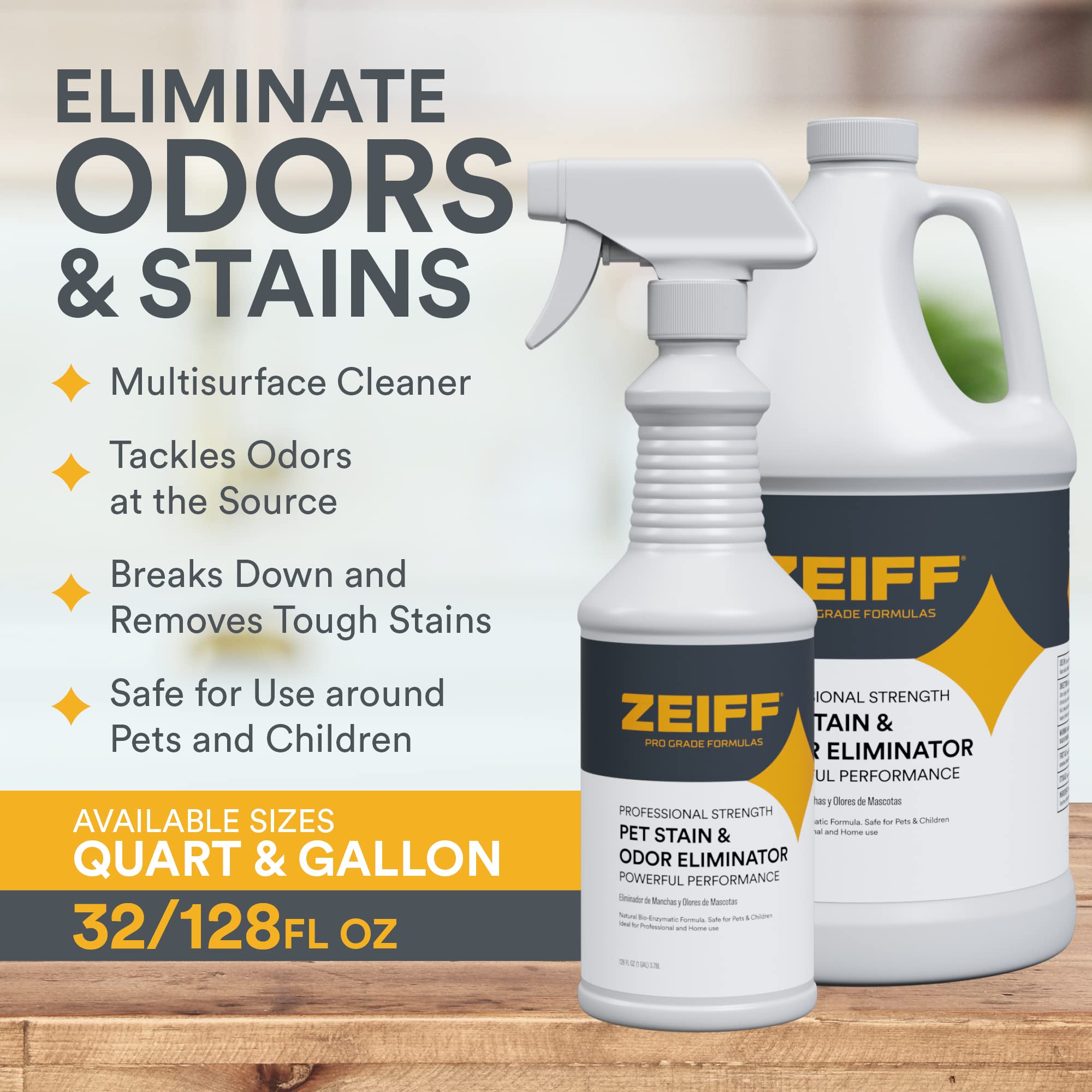 Zeiff eliminador de manchas para mascotas, spray-espuma, ideal para olores y telas