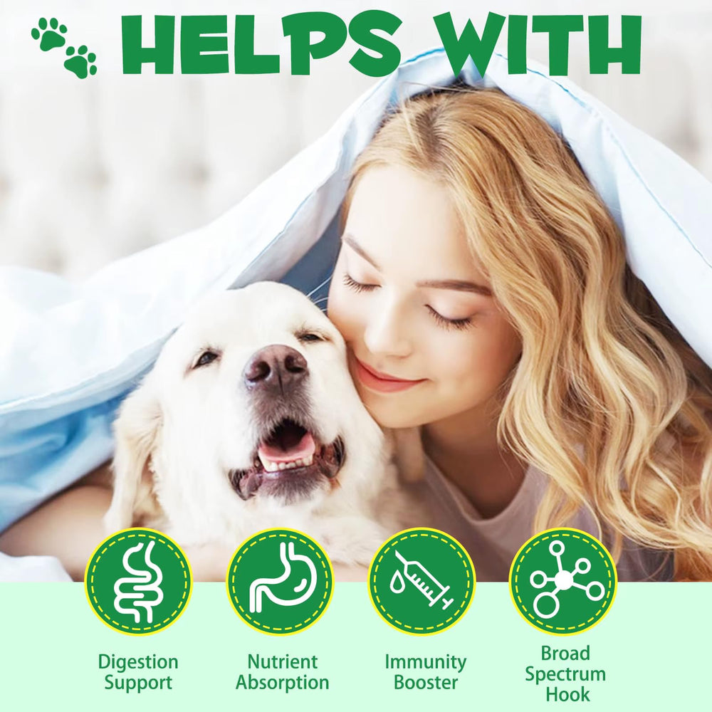 Zenpaws No Más Gusanos: perro contento gracias a un cuidado digestivo suave