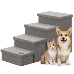 Escaleras Zerbuger con almacenamiento para mascotas y 190 QT, organización útil.