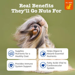 Zesty Paws Aceite de Coco para perros, origen virgen, mejora el brillo del pelaje
