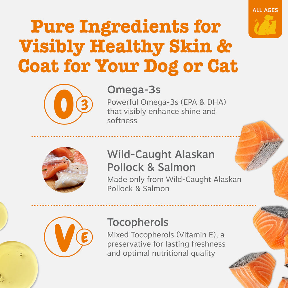 Etiqueta del producto de Zesty Paws con información de omega-3.