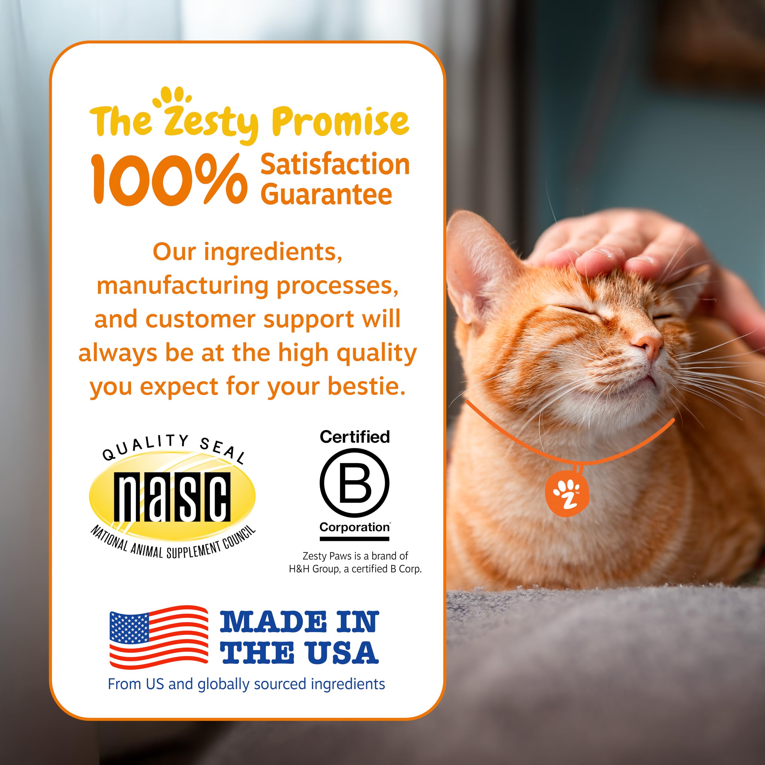 Zesty Paws Hairball Bites, zinc y biotina para mantener la humedad de la piel.