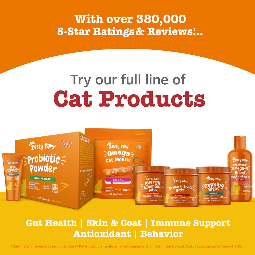 Zesty Paws Hairball Gato: 14 unidades para uso diario.