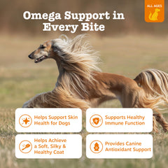 Zesty Paws Omega-3 Alaskan Fish Oil con sabor a pollo para piel suave.