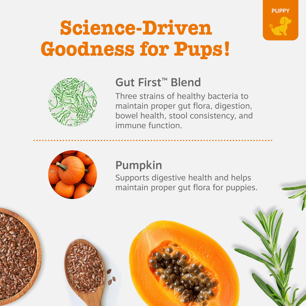Zesty Paws Probióticos para cachorros: calabaza para apoyar digestión y consistencia