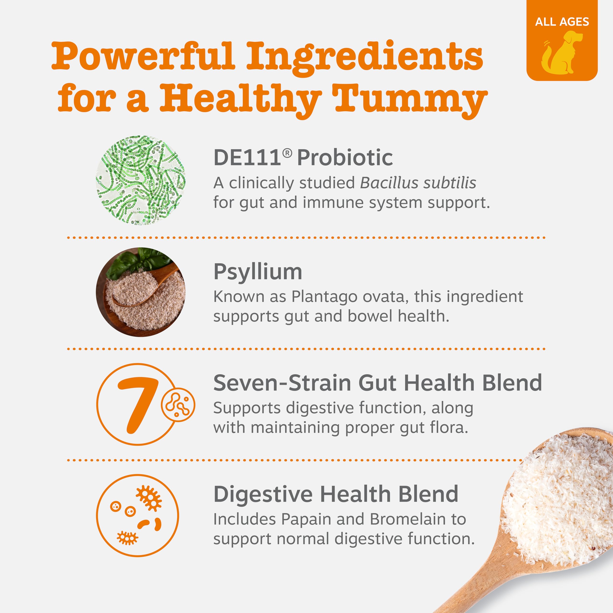Zesty Paws Probiotics para perros: ingredientes naturales para salud intestinal