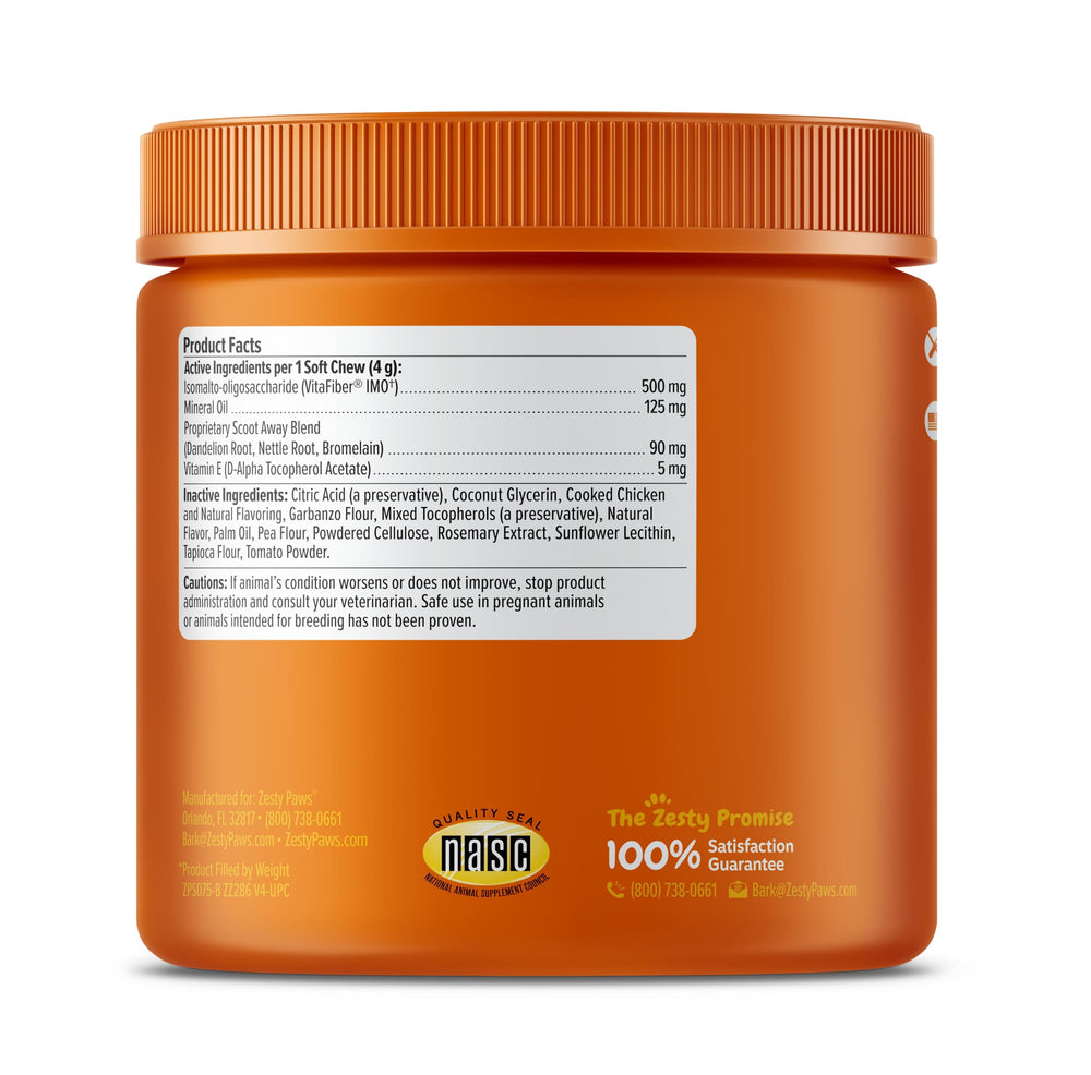 Zesty Paws Scoot Away apoyo renal y digestivo en una dosis conveniente