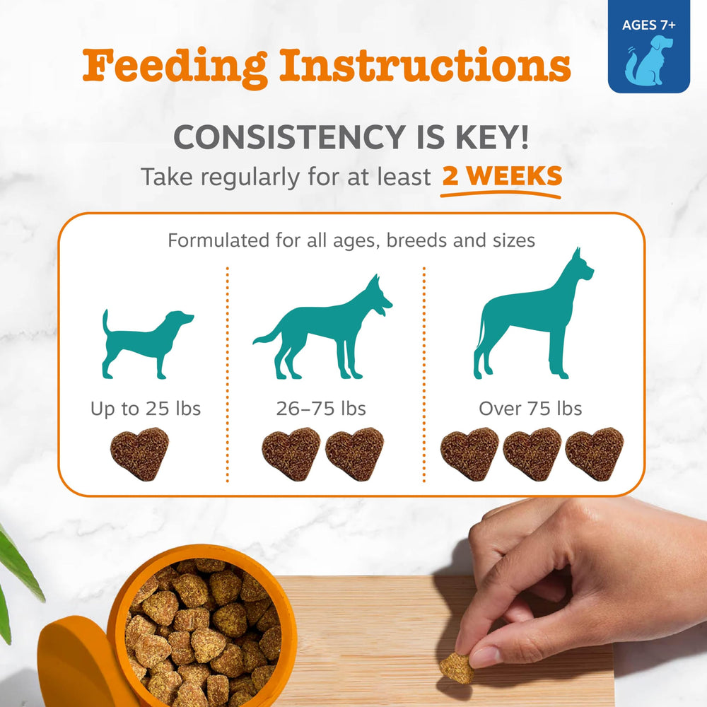 Zesty Paws Senior Calming Cognition: etiqueta destaca DHA de origen marino