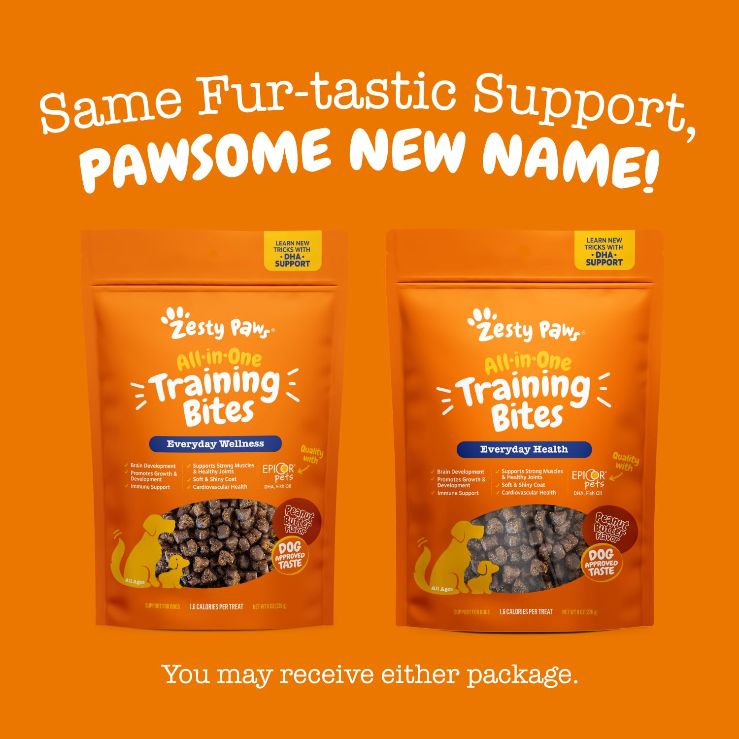 Tamaño cómodo de las recompensas Zesty Paws para cachorros y adultos