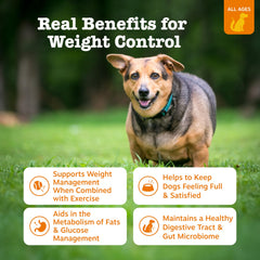 Zesty Paws Bocados de Control de Peso, empaque atractivo facilita su uso diario.