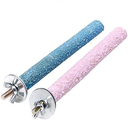 ZhangyiHot percha para pájaros de madera multicolor, ideal para descanso y juego seguro.