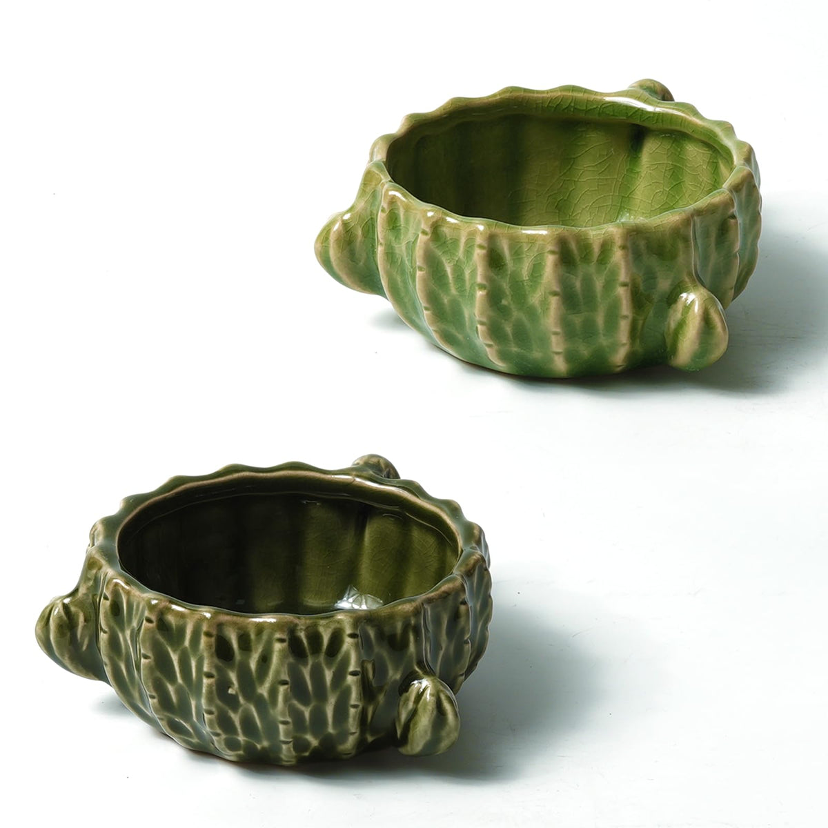Tazón Zhilishu para roedores con diseño cactus verde, ideal para comida y agua y fácil de limpiar.