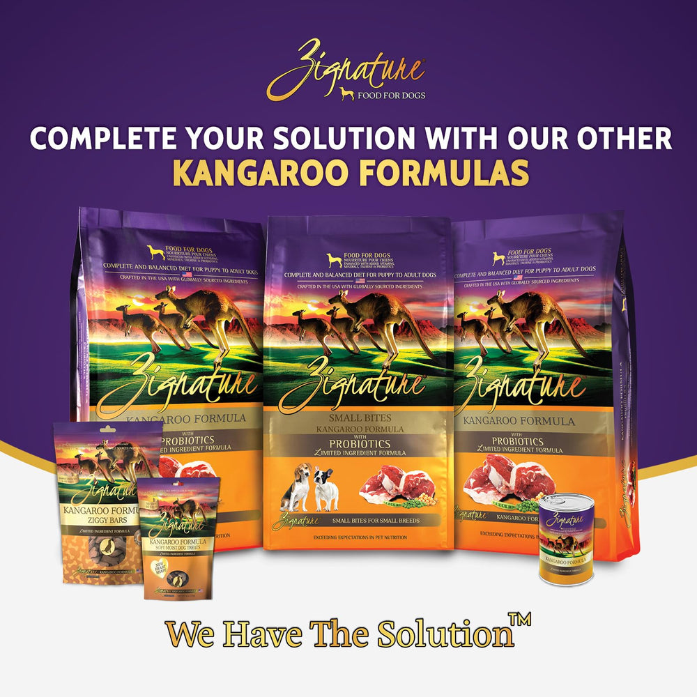 Zignature canguro, dieta de rotación suave para perros sensibles.