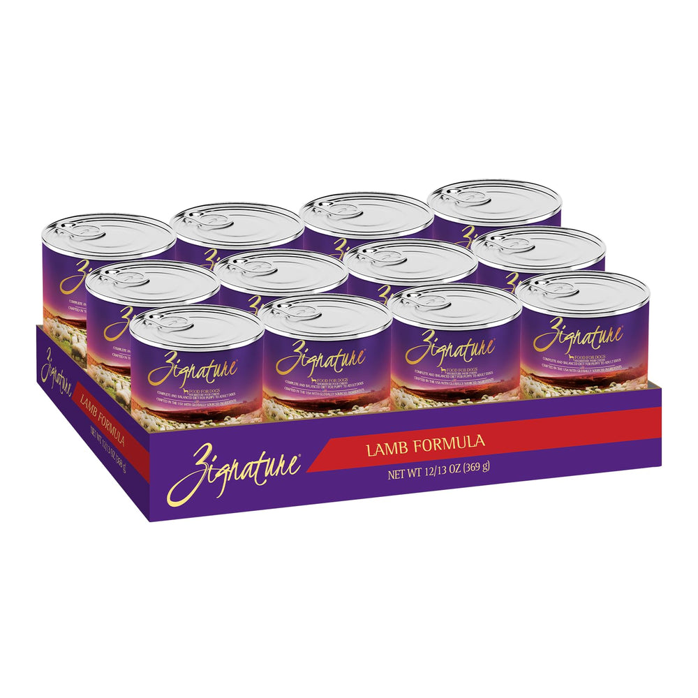 Zignature Cordero Lata 13oz, alimento húmedo para perros, apoyo diario a la hidratación