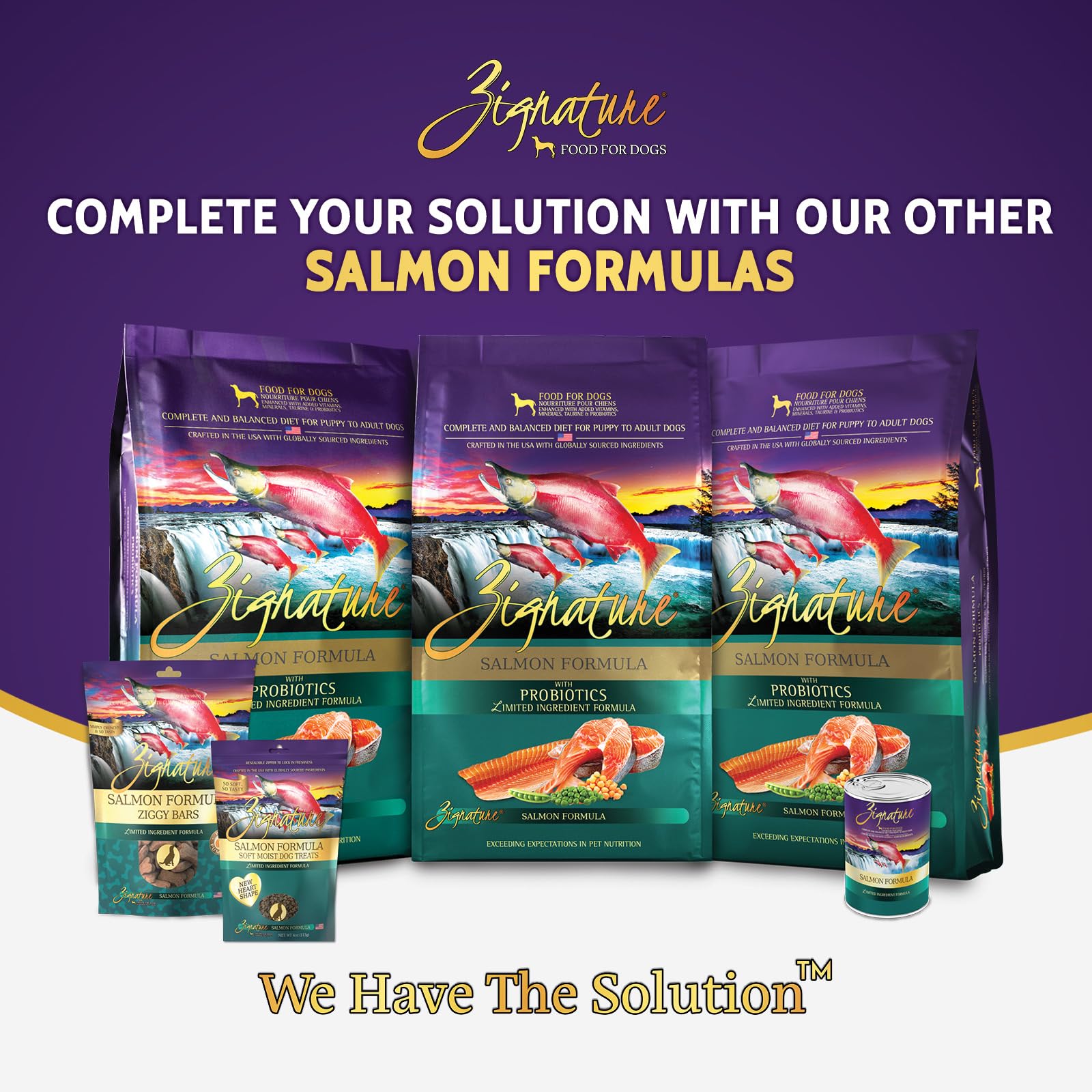 Zignature Salmón, snack sabroso para sesiones de juego y descanso.