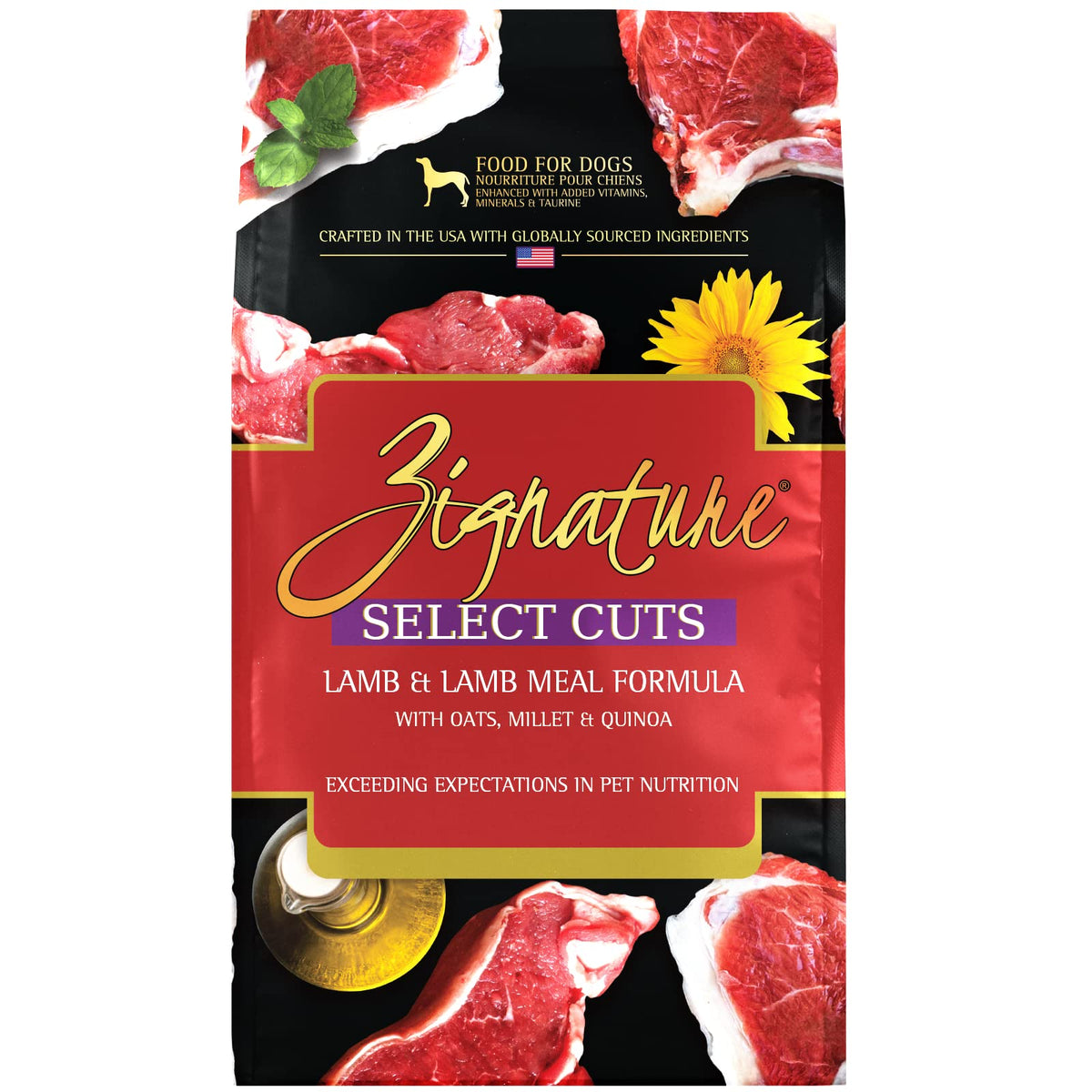 Zignature Selección de Cortes Cordero: ingrediente principal de alta calidad para una dieta equilibrada.