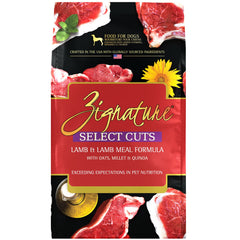 Zignature Selección de Cortes Cordero: ingrediente principal de alta calidad para una dieta equilibrada.