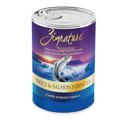 Etiqueta nutricional clara de Zignature Trucha y Salmón
