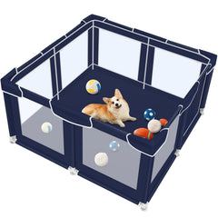 Cerca para perros Zikopomi 50x50 con base, estable para interiores.