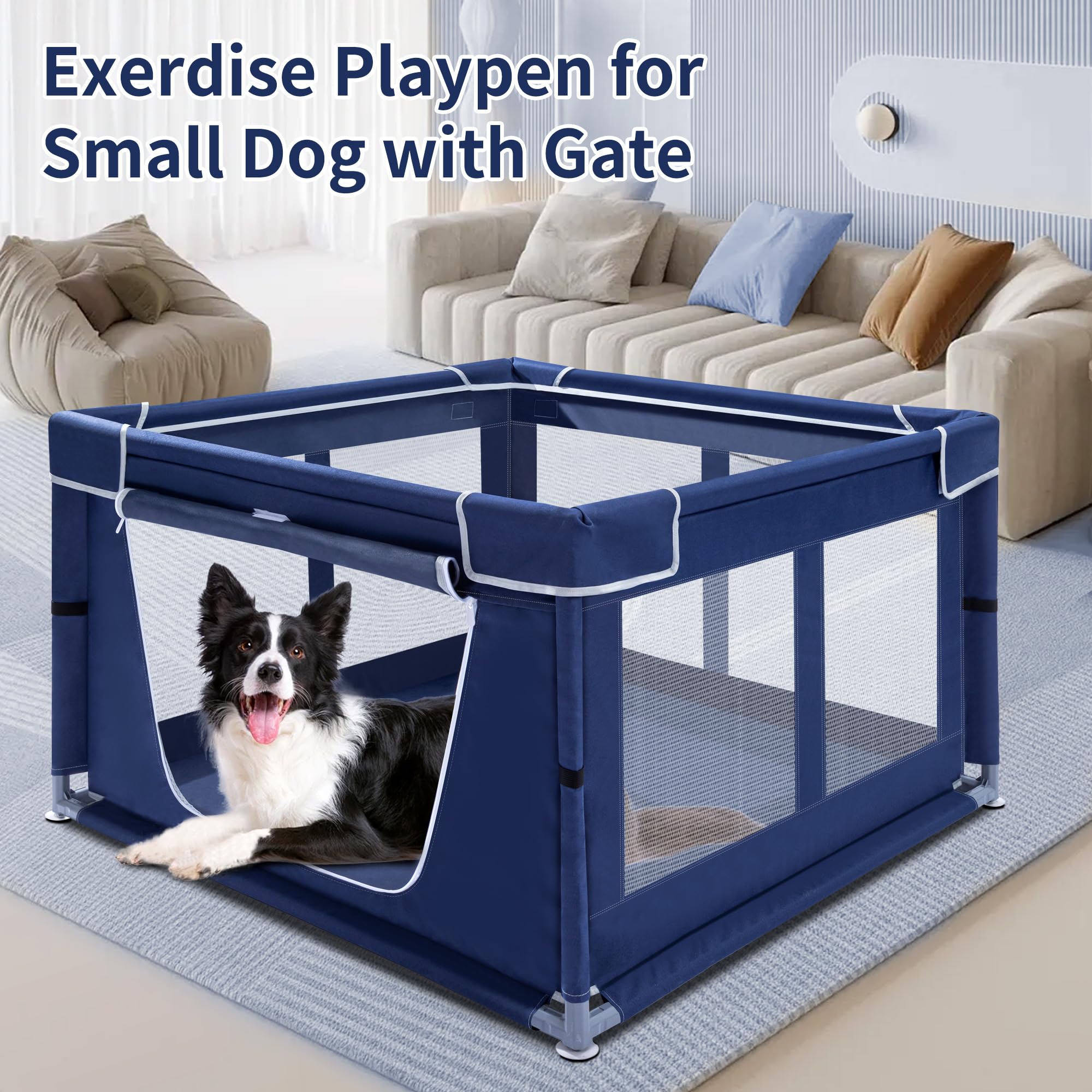 Zikopomi jaula para perro interior con puerta; mantiene a tu mascota supervisada.