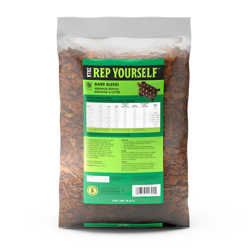 Zilla Bark Blend ayuda a mantener humedad estable en terrarios tropicales.