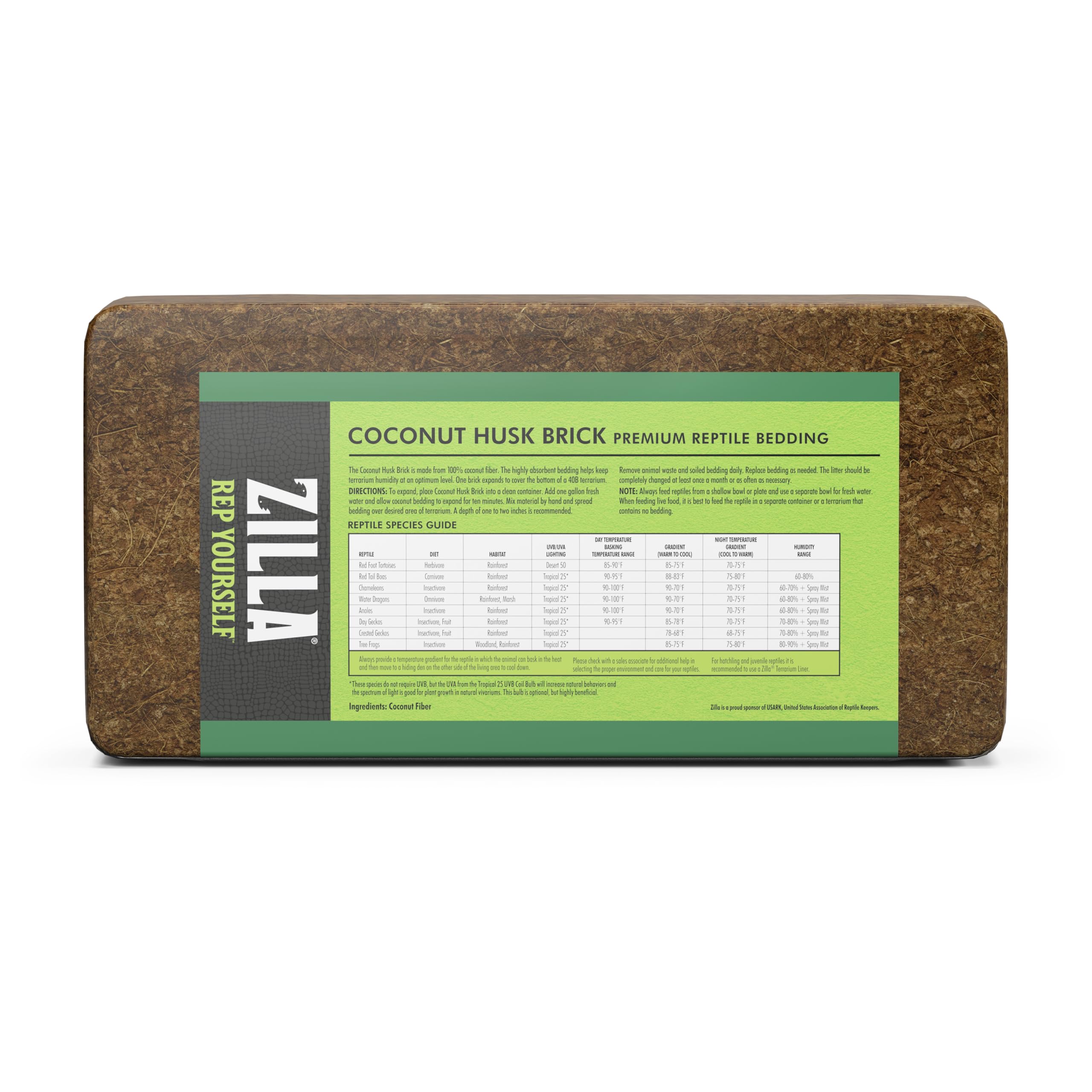 Zilla empaque compacto de ladrillo de coco
