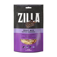Zilla Reptile Munchies envase con mezcla de frutas para reptiles, práctico para guardar