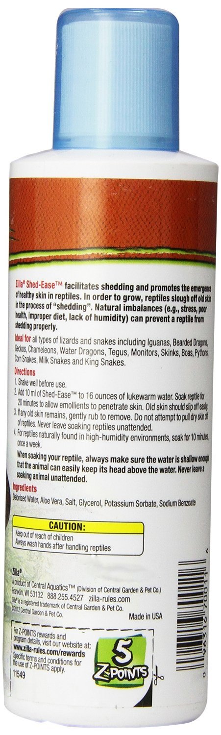 Zilla Shed-Ease Bath ayuda a piel nueva saludable tras el baño.