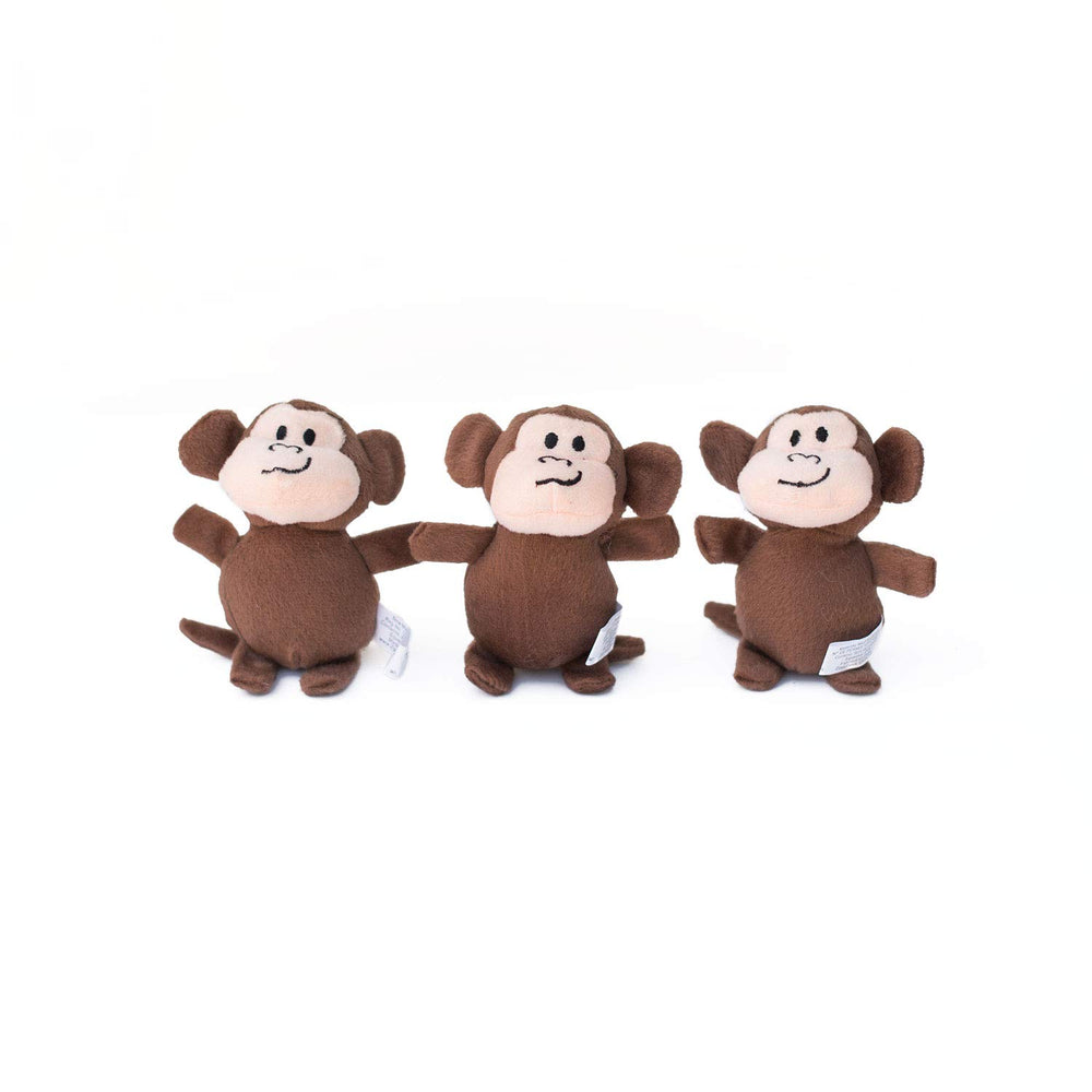 Monos Miniz de ZippyPaws para Burrow, ideal para juego interactivo.