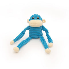 ZippyPaws Crinkle Monkey, dos-colores-juguete-perro, perfecto para juego interactivo y compañía.
