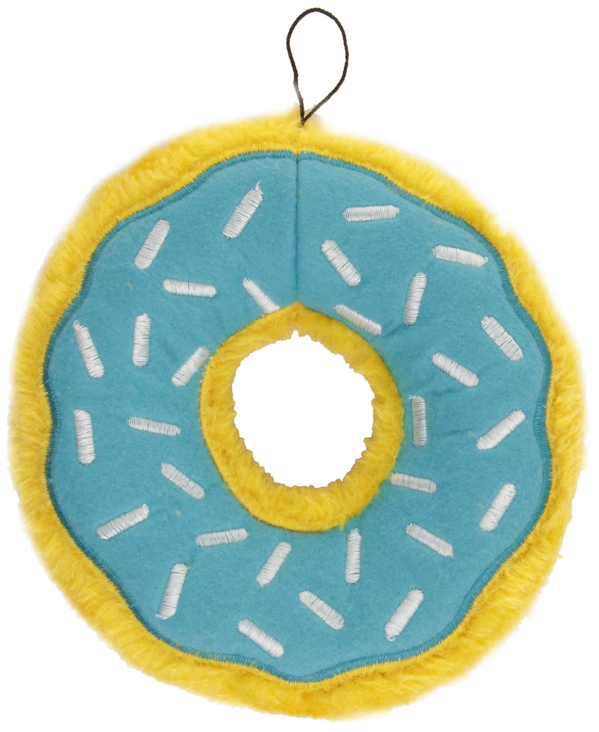 ZippyPaws Donutz rosquilla azul, ideal para juego suave y diversión interactiva.