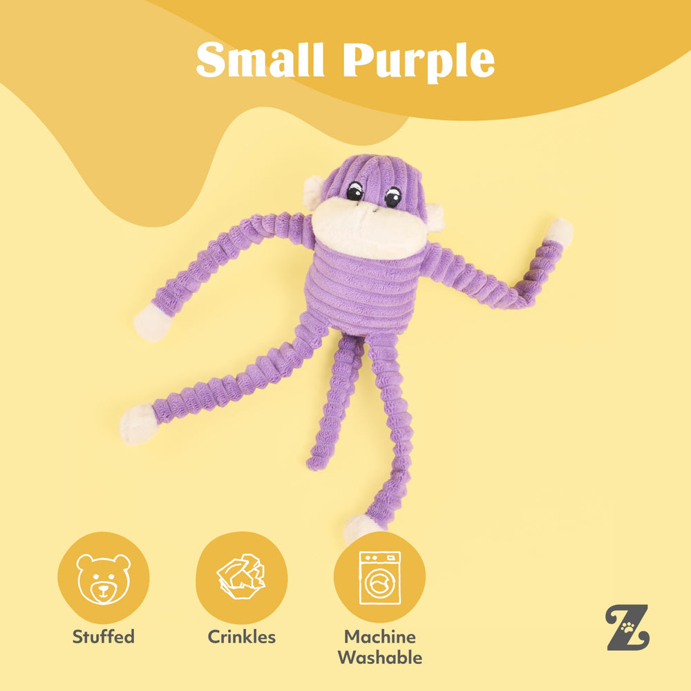 ZippyPaws Mono Crujiente Tejido Suave ofrece tacto cómodo para abrazar y transportar