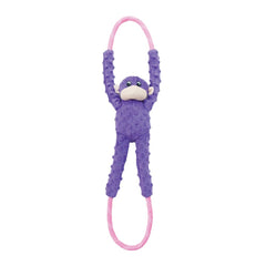 ZippyPaws RopeTugz con mono de cuerda, ideal para juegos de tirar y entretenimiento duradero.