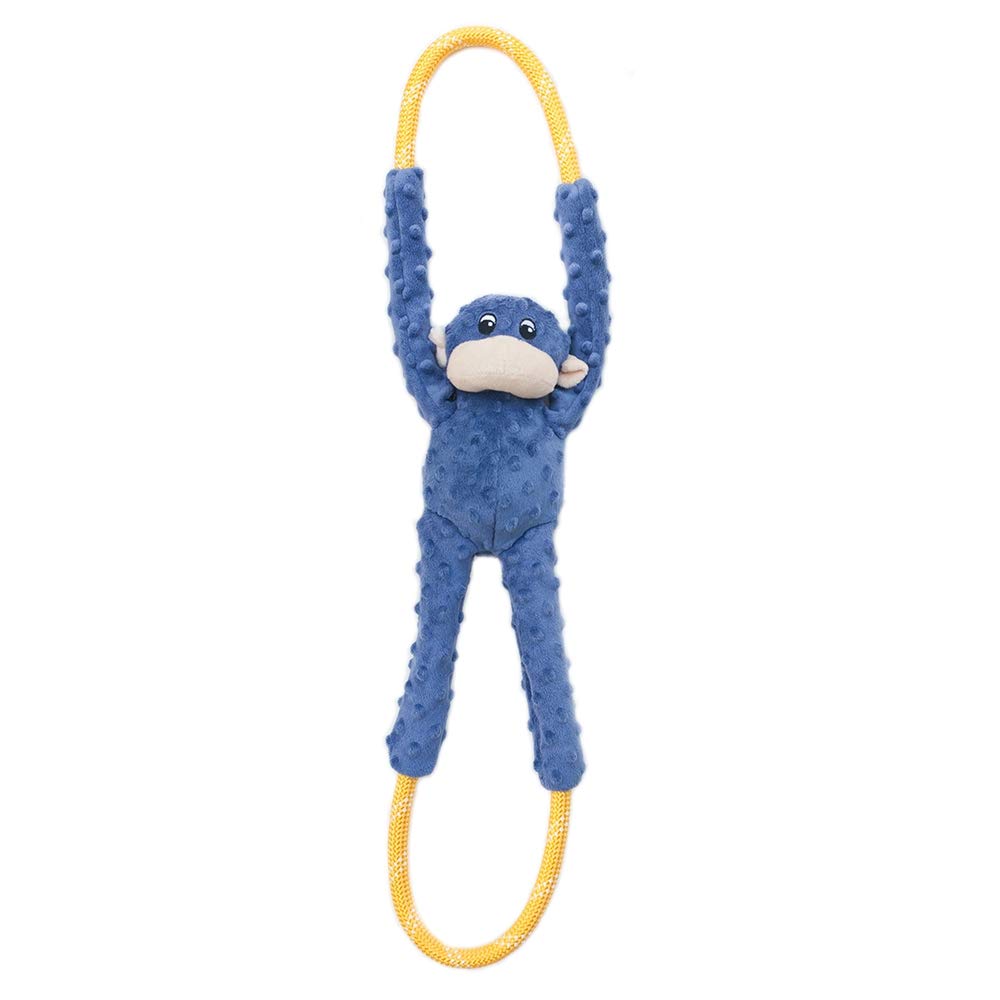RopeTugz mono azul de ZippyPaws para juego de tirar