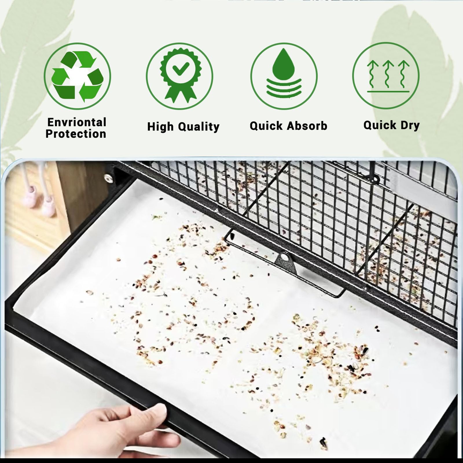ZIQON material natural no tejido para jaula: opción ecológica y limpia.